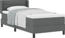 vidaXL Boxspring Bed met Hoofdeinde Donkergrijs Stof 200 x 80 cm
