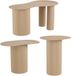 Mica Decorations Lux Table d'appoint - Set de 3 - Tables basses - Ensemble unique de table basse - Petites tables d'appoint Salon - 80 x 43 x 40 cm - Fer - Marron clair