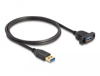 Delock 87855 USB-kabel USB 3.2 Gen 1 (3.1 Gen 1) 1 m USB A 5 Gbit/s Zwart