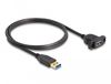 Delock 87855 USB-kabel USB 3.2 Gen 1 (3.1 Gen 1) 1 m USB A 5 Gbit/s Zwart