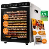 Sommertal Silence 800 voedseldroger | 12 roestvrijstalen roosters, 800 watt, 30–85 °C, 24-uurs timer