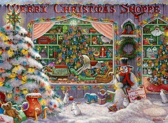 Ravensburger Merry Christmas Shoppe - 500 stukjes kerstpuzzel
