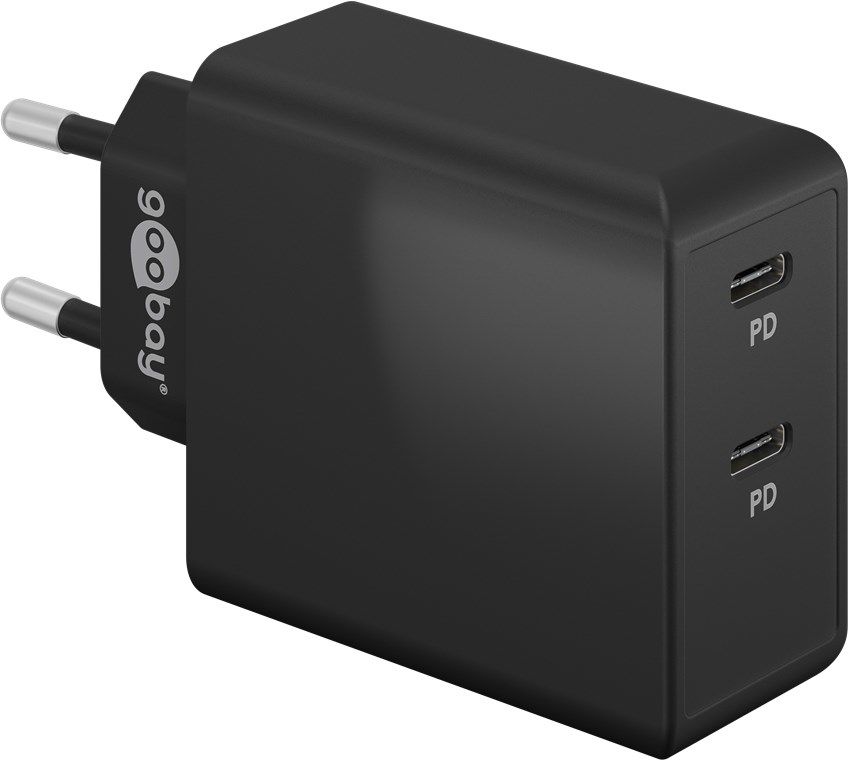 Goobay USB-C Charger - 2 Ports - 36W - Black