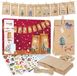 oCreon Adventskalender om te vullen voor kinderen en volwassenen: adventskalender 2024 DIY - Papieren zakjes zelf maken