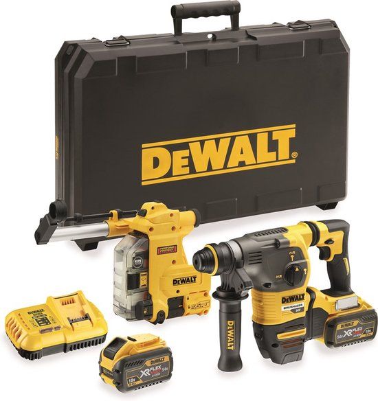 DeWalt DCH335X2 - 54V SDS-Plus Combihamer Set (2x 9.0Ah Accu) + Stofafzuiging - 3.5J