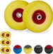 Roues de chariot 8x jaune-rouge - caoutchouc plein - roue de secours - 100 kg - jante en acier
