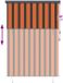 vidaXL Rolgordijn Oranje en Bruin 180 x 250 cm Stof en Aluminium