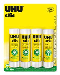 UHU Stic Lijmstift - 4 x 40 g - Plakt Sterk, Snel en Duurzaam