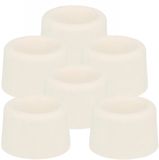 Benson Deurbuffers / deurstoppers rubbers - 6x - wit - 23 x 23 mm - met schroefbevestiging