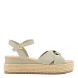 Graceland Imitatieleren Espadrilles met Sleehak - Mintgroen