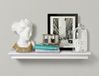 Merkloos Goodivery ® Wandrek, zwevend rek voor fotolijstjes, MDF-hout, wit