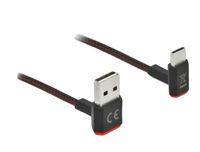 Delock câble USB-A vers USB-C - 0,2 m - Noir