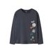 NAME IT KIDS oversized longsleeve met print - donkerblauw