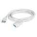 Verlengkabel 10 meter met tweepolig stopcontact 10/16 A, 1500 W, 150 V, wit