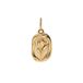 Lucardi - Dames Stalen goldplated bedel roos - Hanger - Staal - Goudkleurig