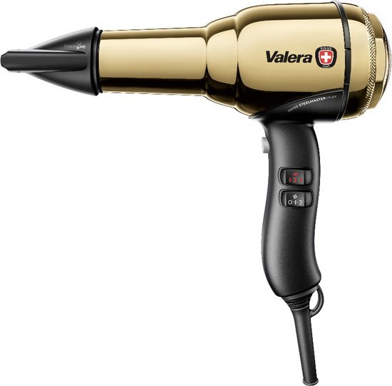 Valera Swiss Steel Master Light, professionele haardroger van goudstaal, lichte haardroger met krachtige motor, 3 temperatuurniveaus, ionisator, 2100 W