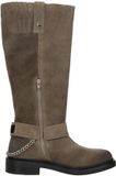 Lazamani Leslie Dames Laarzen Suede Taupe - Maat 40