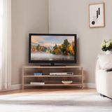 en.casa meuble TV Berg 110x36x42 cm couleur chêne