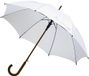 L-Shop-Team Nederland B.V. Grand paraplu avec manche en bois - Écran blanc - Diamètre 103 cm - Polyester - Adultes
