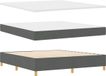 vidaXL Boxspring bed met hoofdeinde Donkergrijs 200 x 180 cm Stof