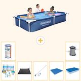 Bestway Rechthoekig Steel Pro Zwembad - 221 x 150 x 43 cm - Blauw