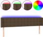 vidaXL Hoofdbord - Stof - Donkerbruin - 183x16x78/88 cm
