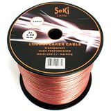 Luidsprekerkabel 2 x 1,50 mm² 100 m transparant CCA audiokabel luidsprekerkabel