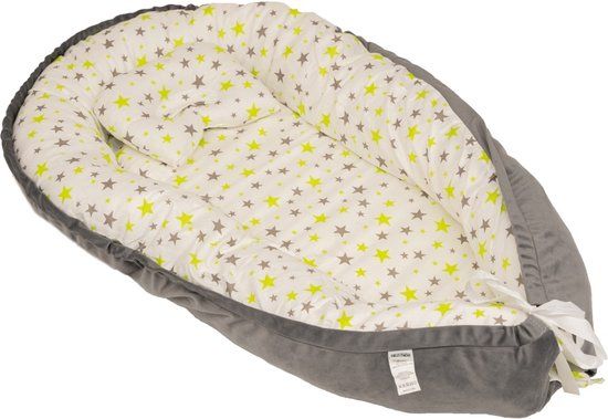 Cabino Babynestje Sterretjes Wit Groen