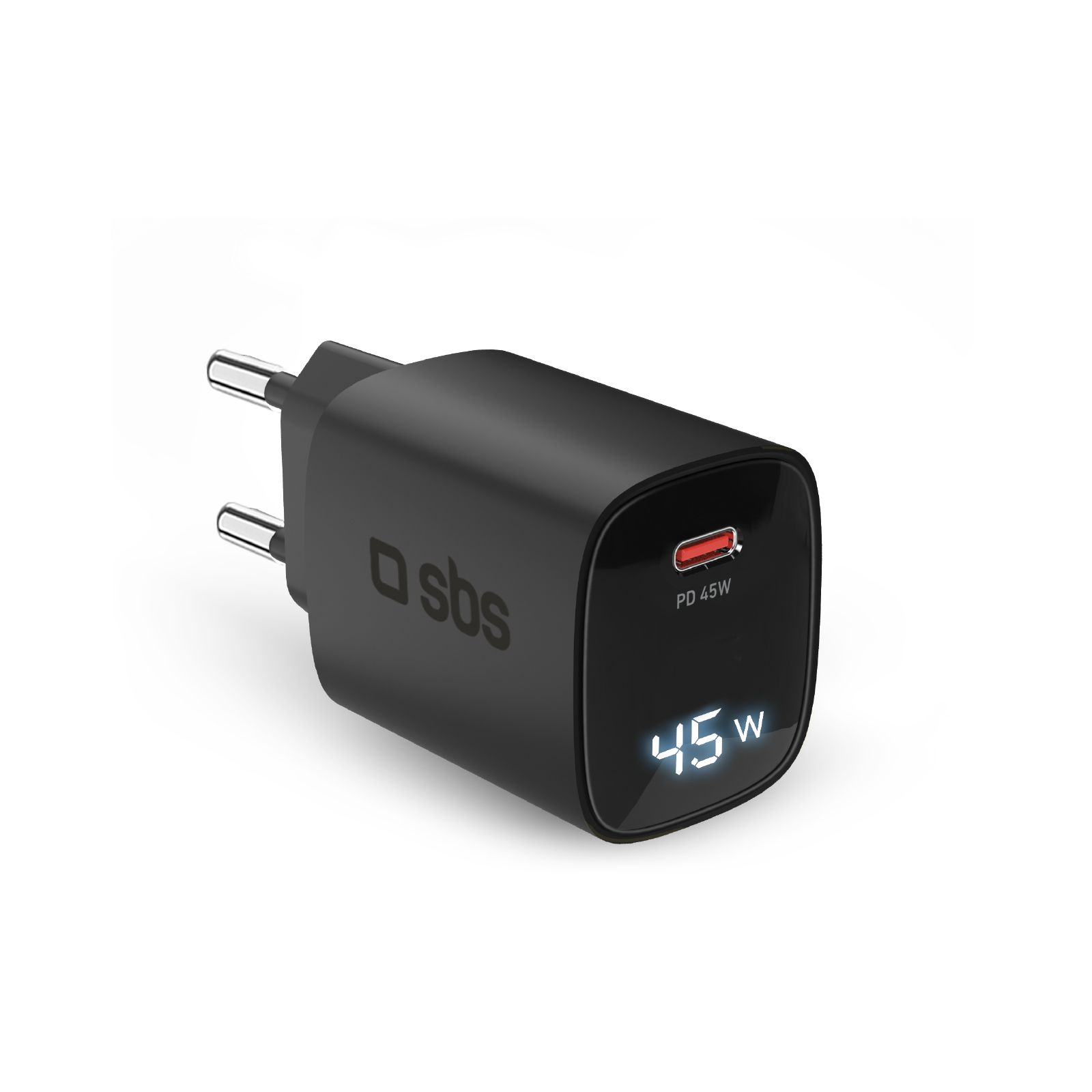 SBS 45W USB-C Power Delivery Wall Charger - Black