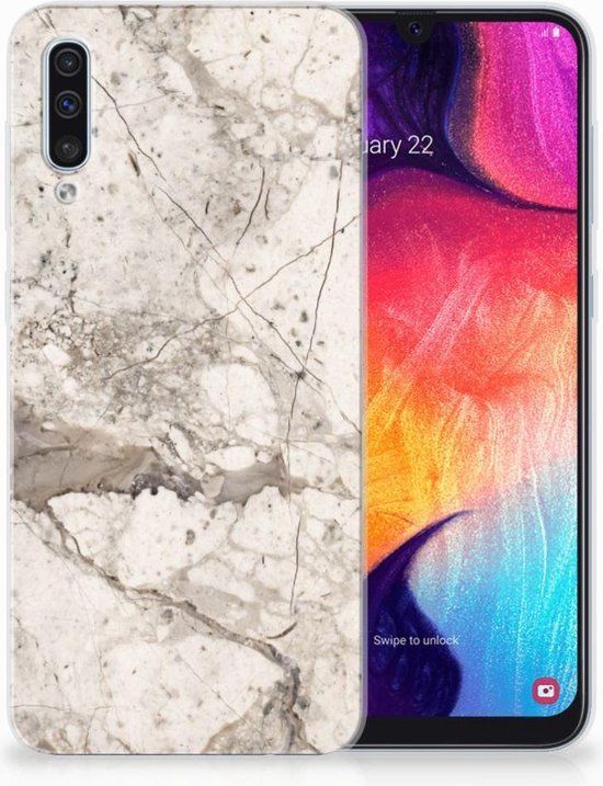 TPU Siliconen Backcase voor Samsung Galaxy A50 - Marmer Beige
