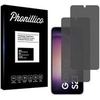 Phonillico® Samsung Galaxy S23 Zwart Anti Spy Film Glass Screen Protector [Pack 2]