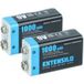 Extensilo 2x Piles Bloc Batterie 9v Remplacement Pour Daitem Batv13