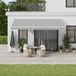 Maison Exclusive - Parasol électrique, 5 x 3 mètre, rayé anthracite et blanc