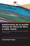 Amélioration Editions Notre Savoir Amélioration de la qualité initiale du filtrat du filtre à sable rapide