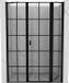 Mexen Mist porte de douche battante droite 125 cm, grille noire, noir