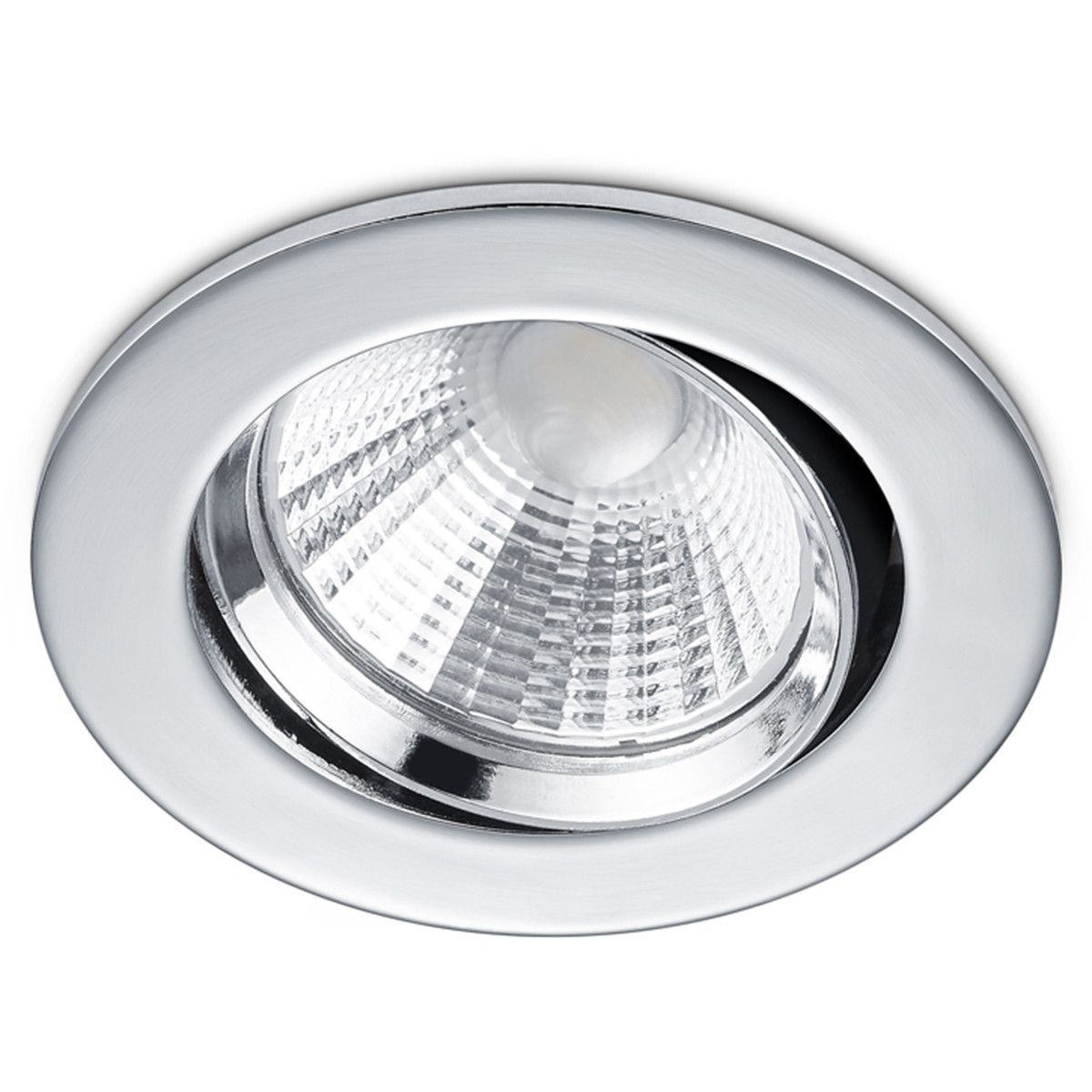 BES LED Trion Paniro Inbouwspot - Rond - 5W - Dimbaar - Warm Wit - Mat Chroom - Ø80mm