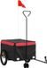 vidaXL Fietstrailer 45 kg IJzer Zwart en Rood