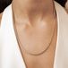 Hey Happiness Gedraaide Twist Schakelketting Dames - RVS 18K Goud Verguld
