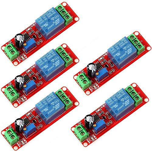 DollaTek 5Pcs NE555 12 V DC instelbaar 0-10 seconden timer vertragingsschakelaar module plaat voor Arduino Raspberry Pi