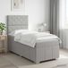 vidaXL Boxspringbed met matras Lichtgrijs 90 x 200 cm Stof