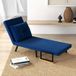 Canapé-lit 3-en-1 avec dossier inclinable et coussin, aspect velours, 63x73x81 cm, bleu