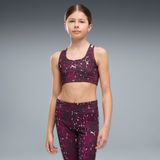 PUMA Train All Day Essentials Crossover sportbeha met print voor jongeren 152, Fuchsia Glow Pink