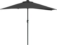 vidaXL Tuinparasol 294 x 150 x 224 cm Polyester en Staal Zwart
