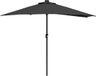 vidaXL Tuinparasol 294 x 150 x 224 cm Polyester en Staal Zwart