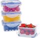 EasyLock set de 4 pièces de récipients alimentaires, récipient alimentaire pour la conservation des aliments pour bébé - étanche, 180 ml, rectangulaire