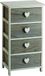 King Home Commode met hart, grijs-wit