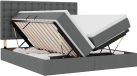 vidaXL Opbergbed met hoofdeinde Donkergrijs 180 x 200 cm Stof