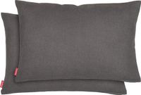 Blumtal Housse de coussin en chenille - Lot de 2 - Doux et avec fermeture éclair invisible - Housse de coussin 30 x 50, anthracite