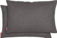 Blumtal Housse de coussin en chenille - Lot de 2 - Doux et avec fermeture éclair invisible - Housse de coussin 30 x 50, anthracite