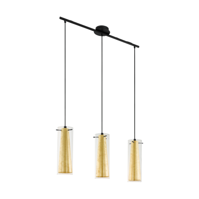 EGLO Pinto Gold Hanglamp - Zwart/Goud - E27